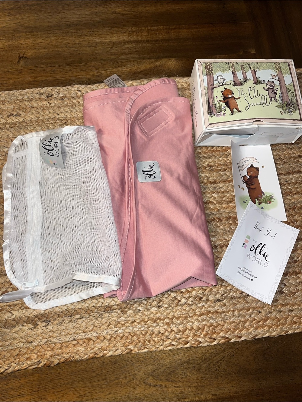 Ollie Pink Swaddle  baby
